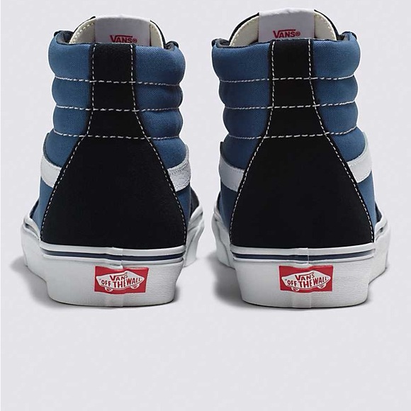 Vans Sk8 Hi High-Top Sneakers - Black and Navy Blue - Picture 4 of 5